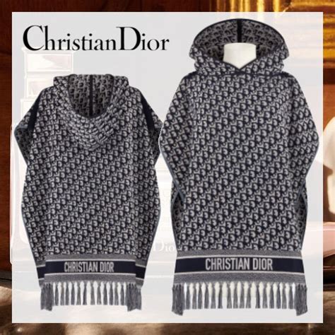 dior black poncho.